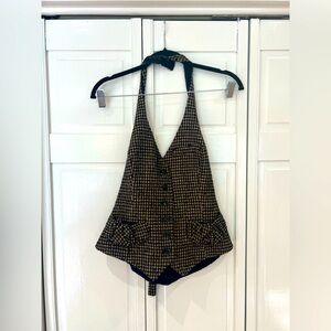 EUC Anne Fontaine Houndstooth Vest